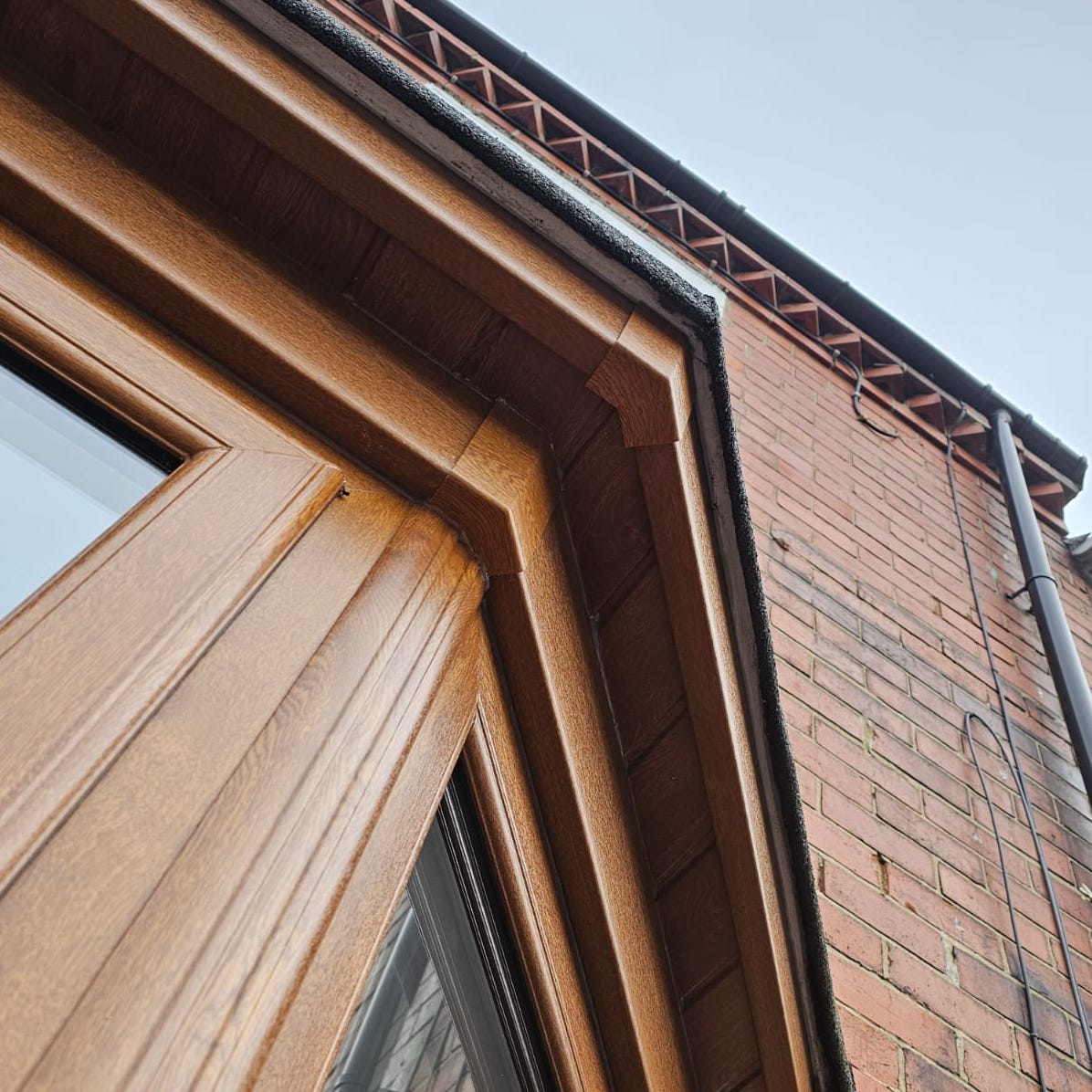 UPVC window frame on house