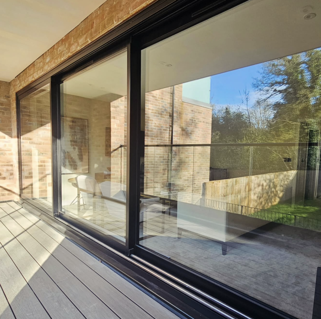 Large bifolding aluminium doors