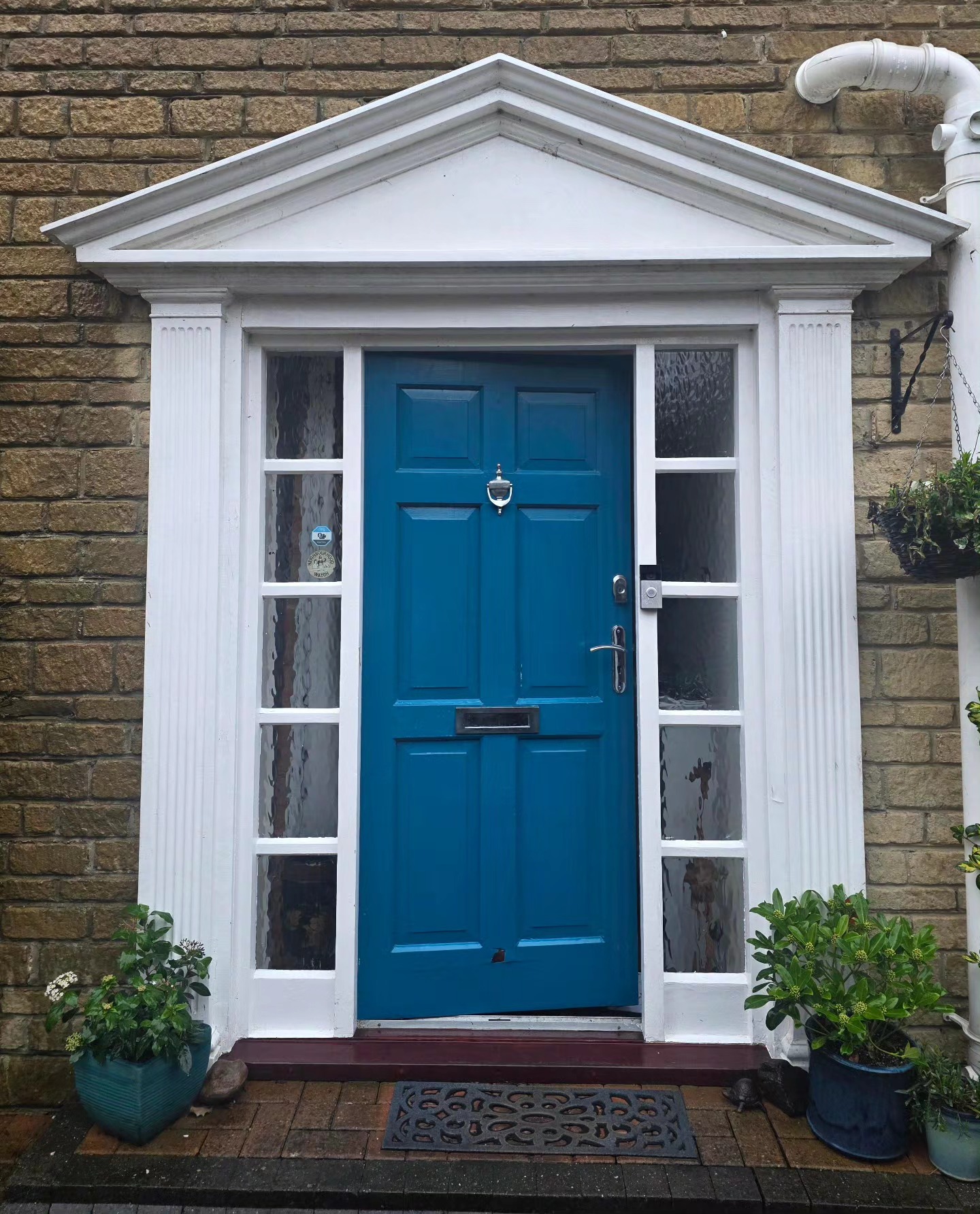 Blue composite front door