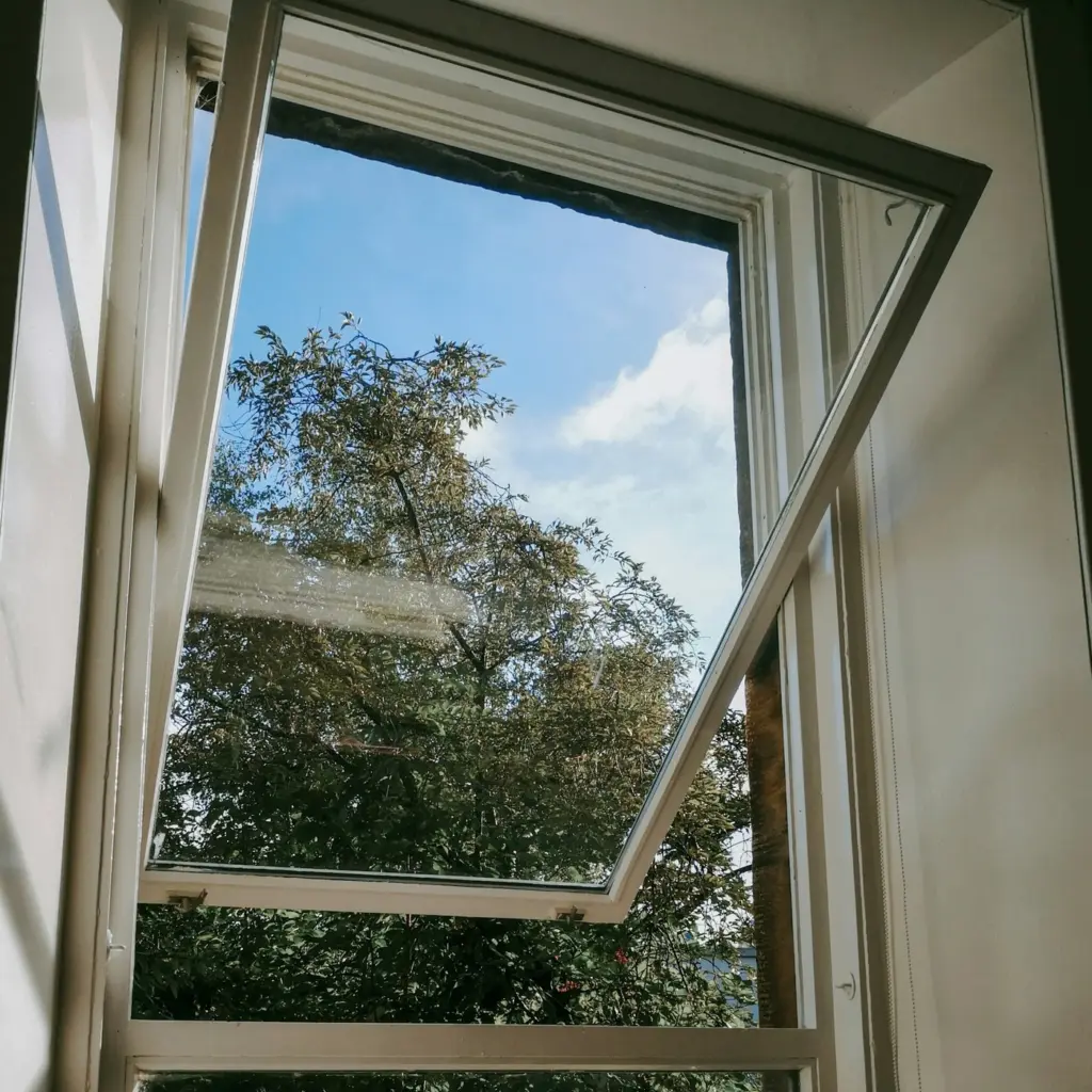 Bottom hung window