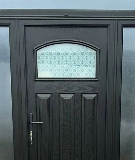 New front door with a glass panel 