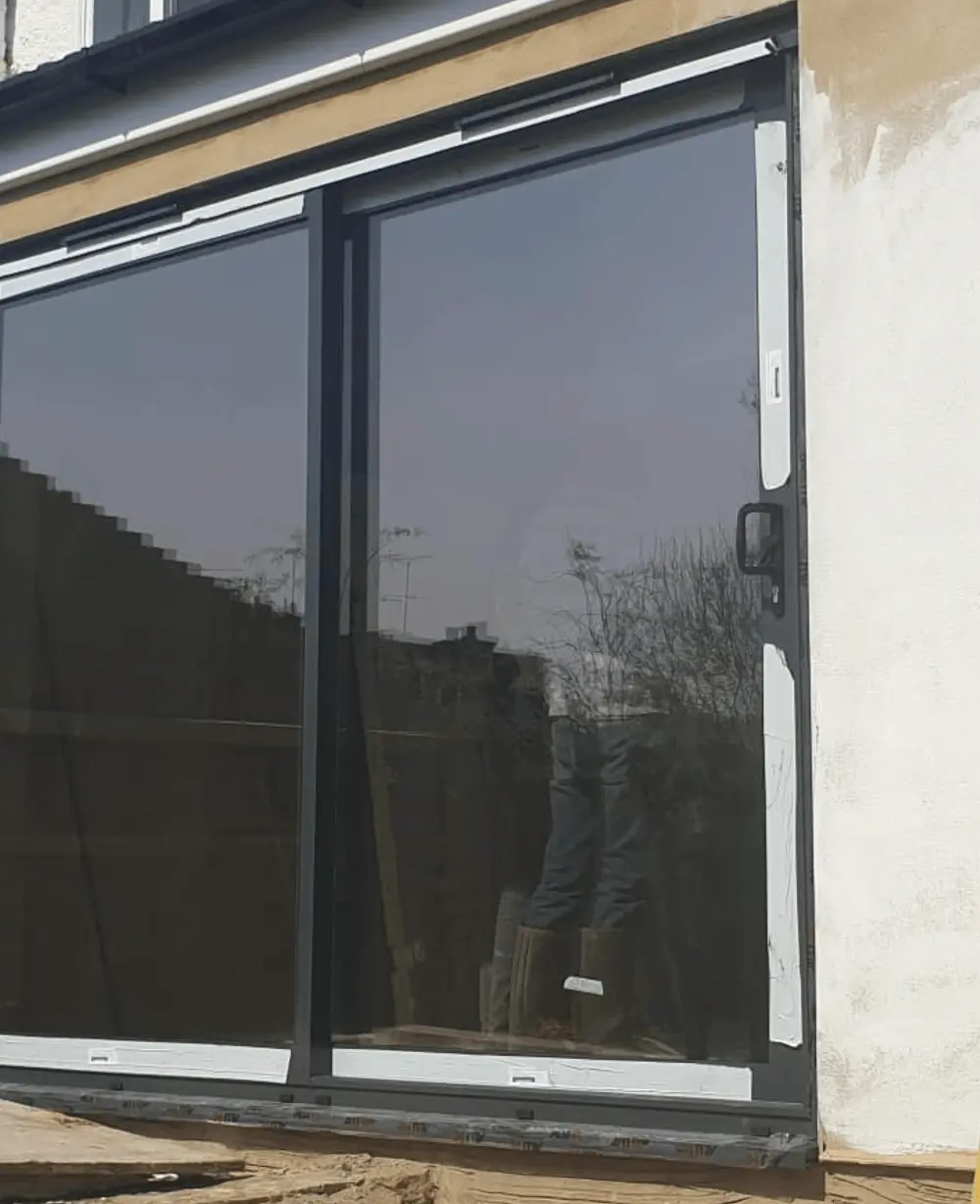 Sliding patio door installation